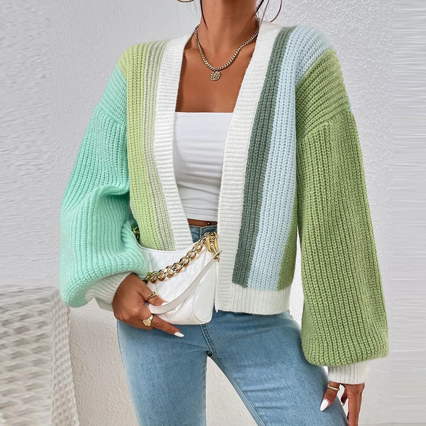 Cardigan Open Front Sweater