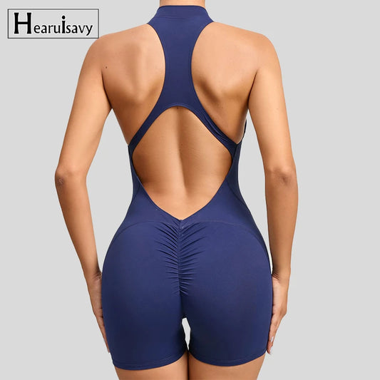 Short Sports Sleeveless Gym Jumpsuit