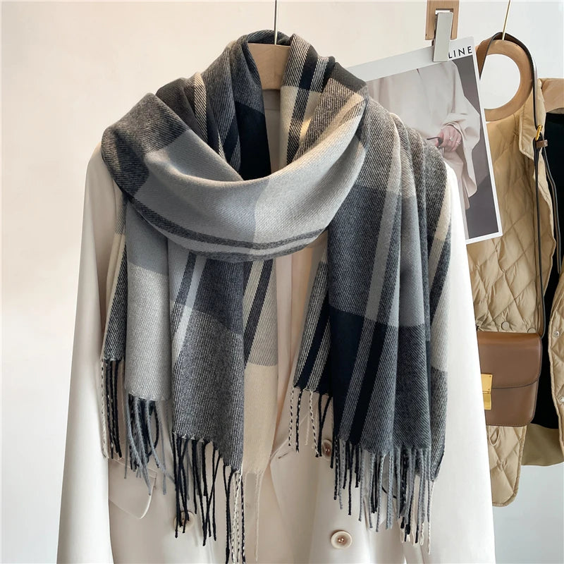Women's Warm Cashmere Blanket Scarf