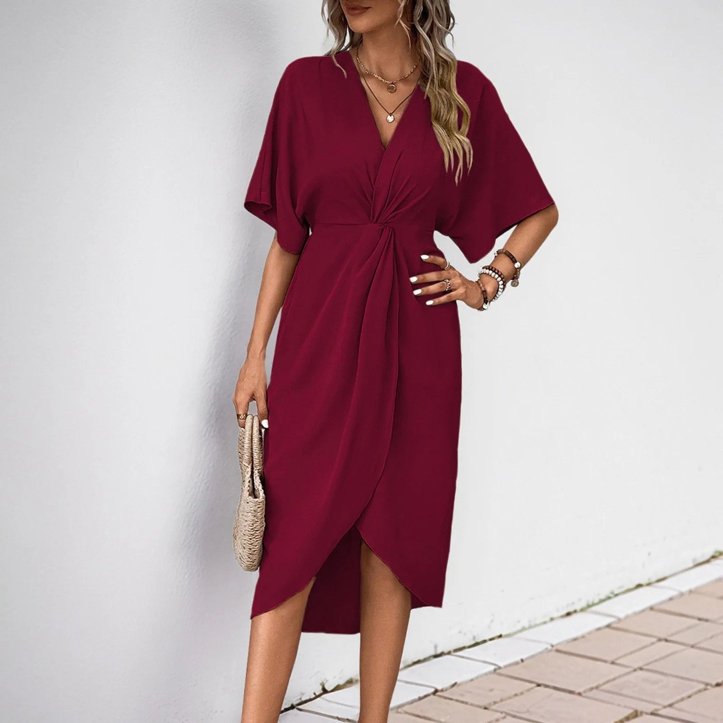 Elegant Short Sleeve Dress