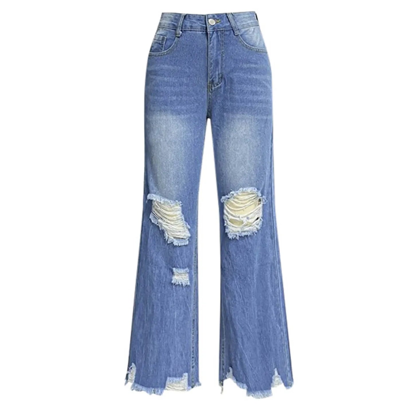 Hole Blue Jeans For Trousers