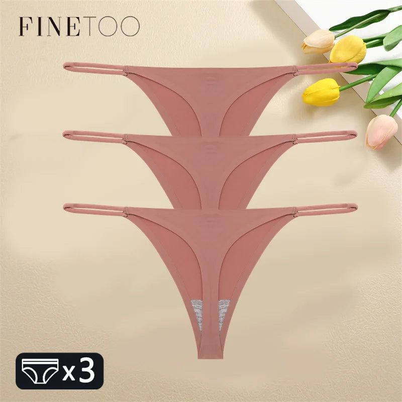 3Pcs Seamless Thongs Pants