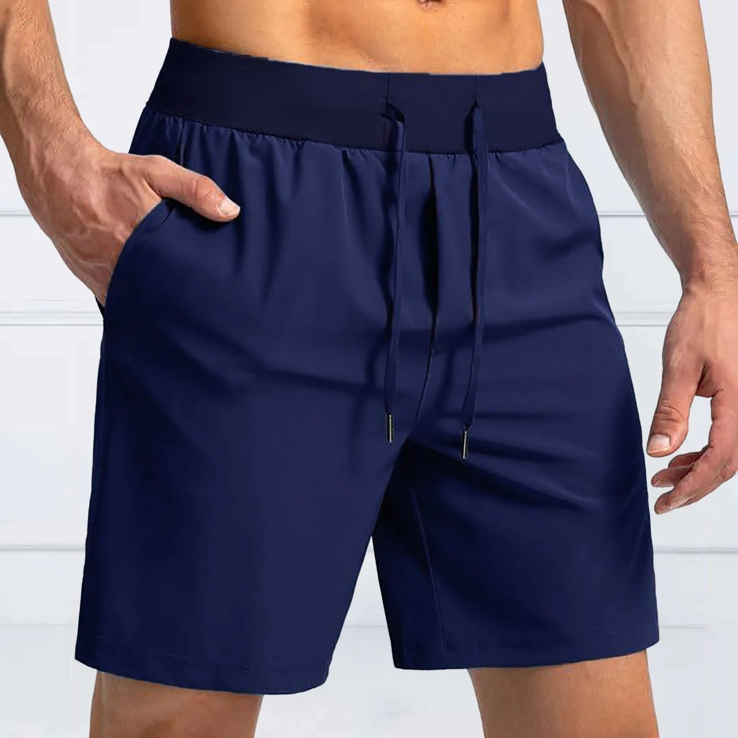 Breathable Sports Men's Soild Shorts