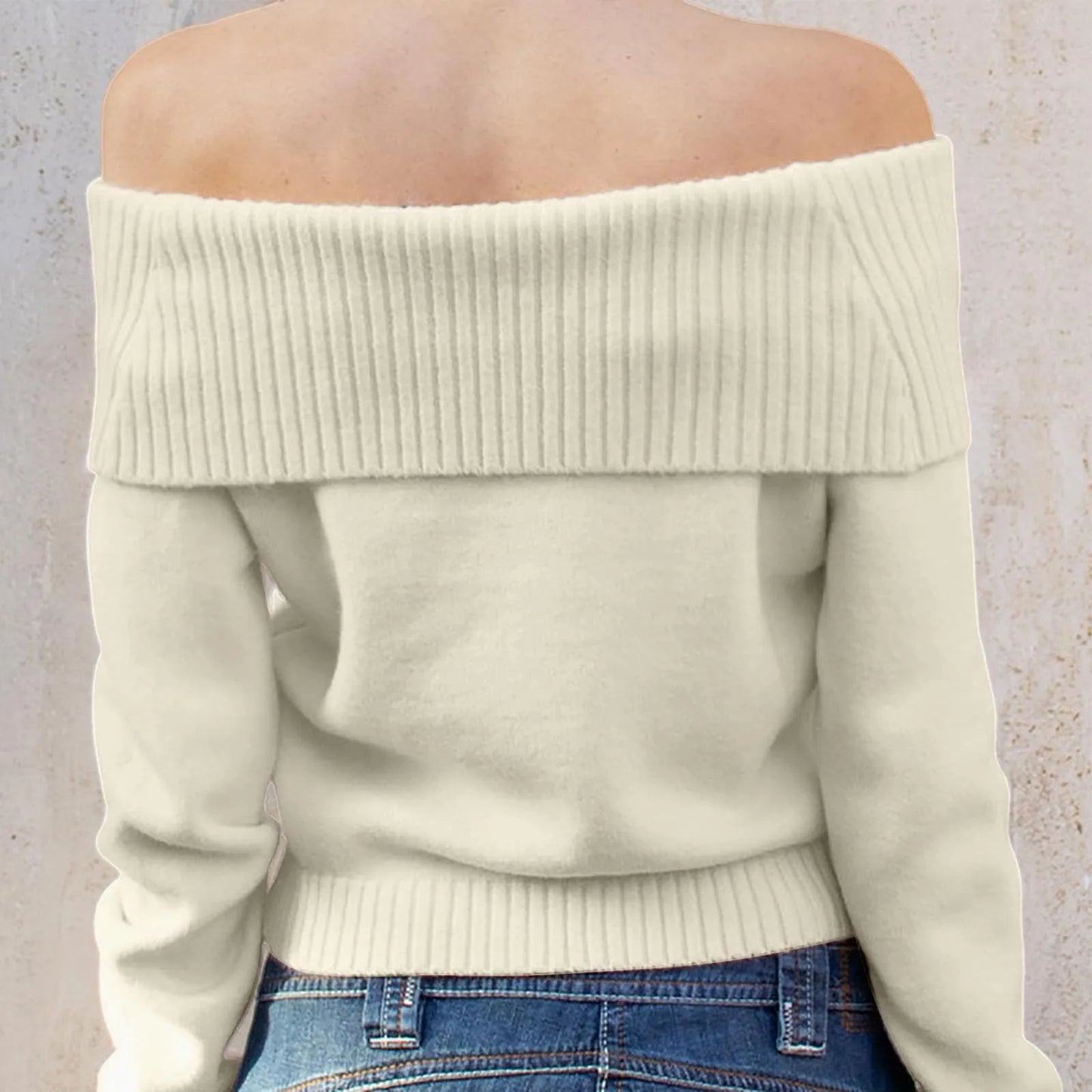 Elegant Off Shoulder Sweater