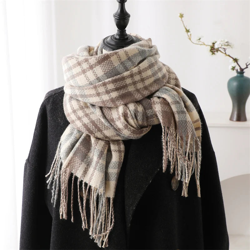 Women's Warm Cashmere Blanket Scarf