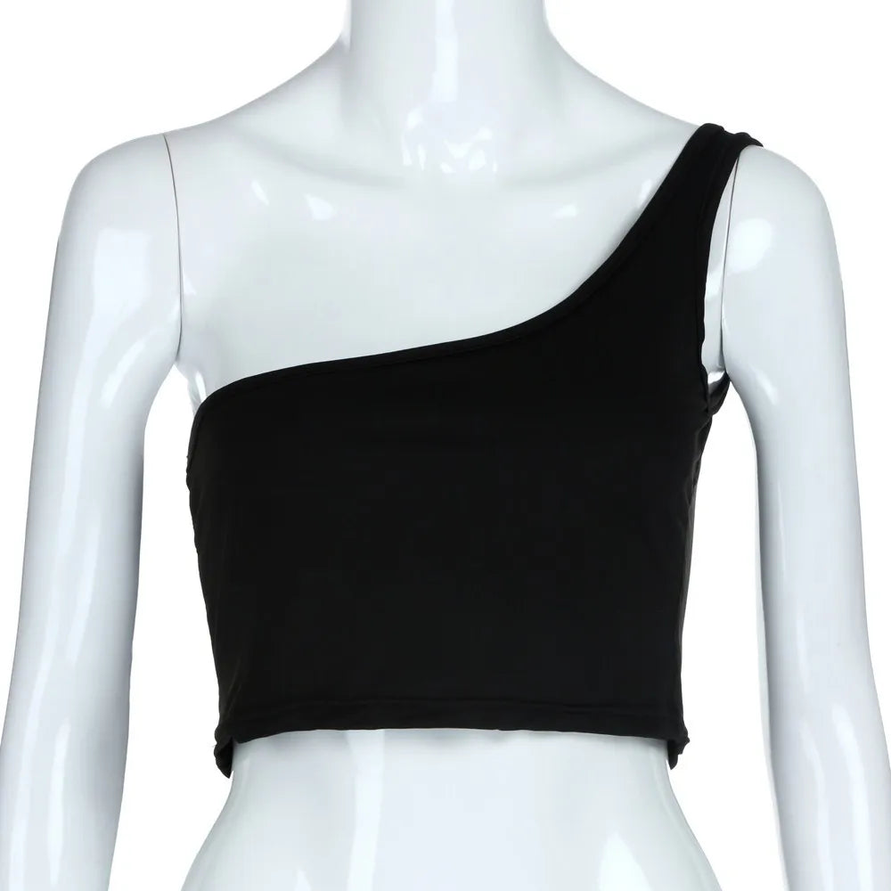 One Shoulder Halter Shirt