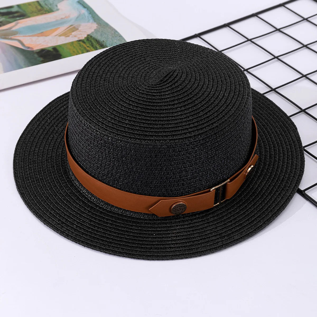 Women's French Style Flat Top Hat