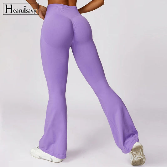 Seamless Flared Leggings Scrunch Pants