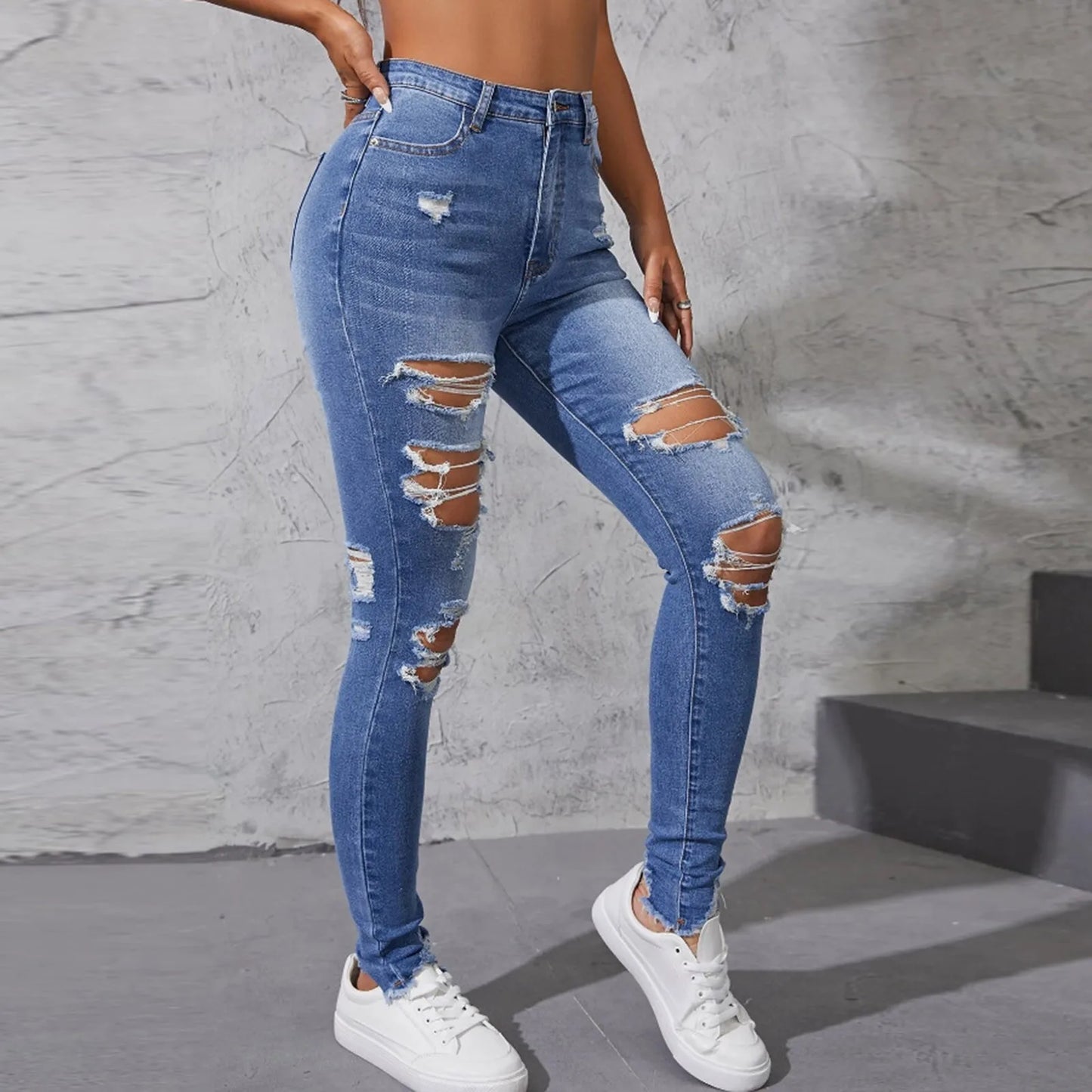 Hole Jeans Trousers