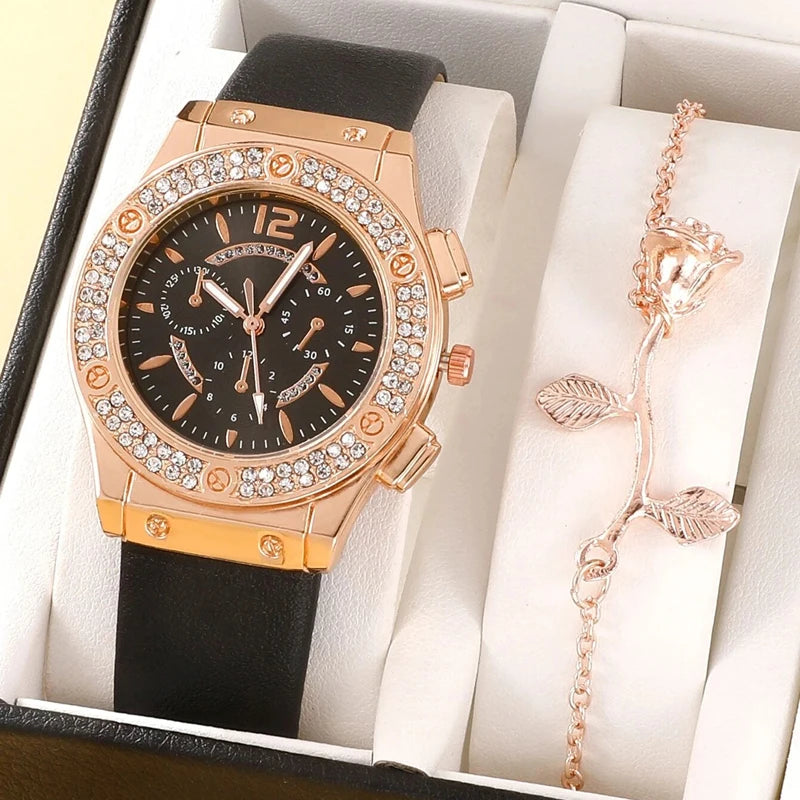 2 Piece Luxury Bracelet Watch