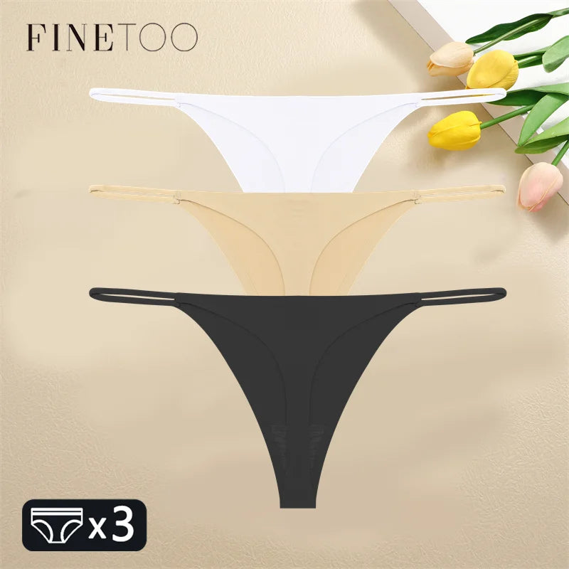 3Pcs Seamless Thongs Pants