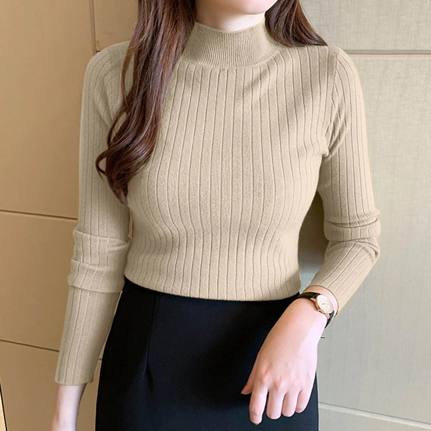 Semi High Neck Sweater