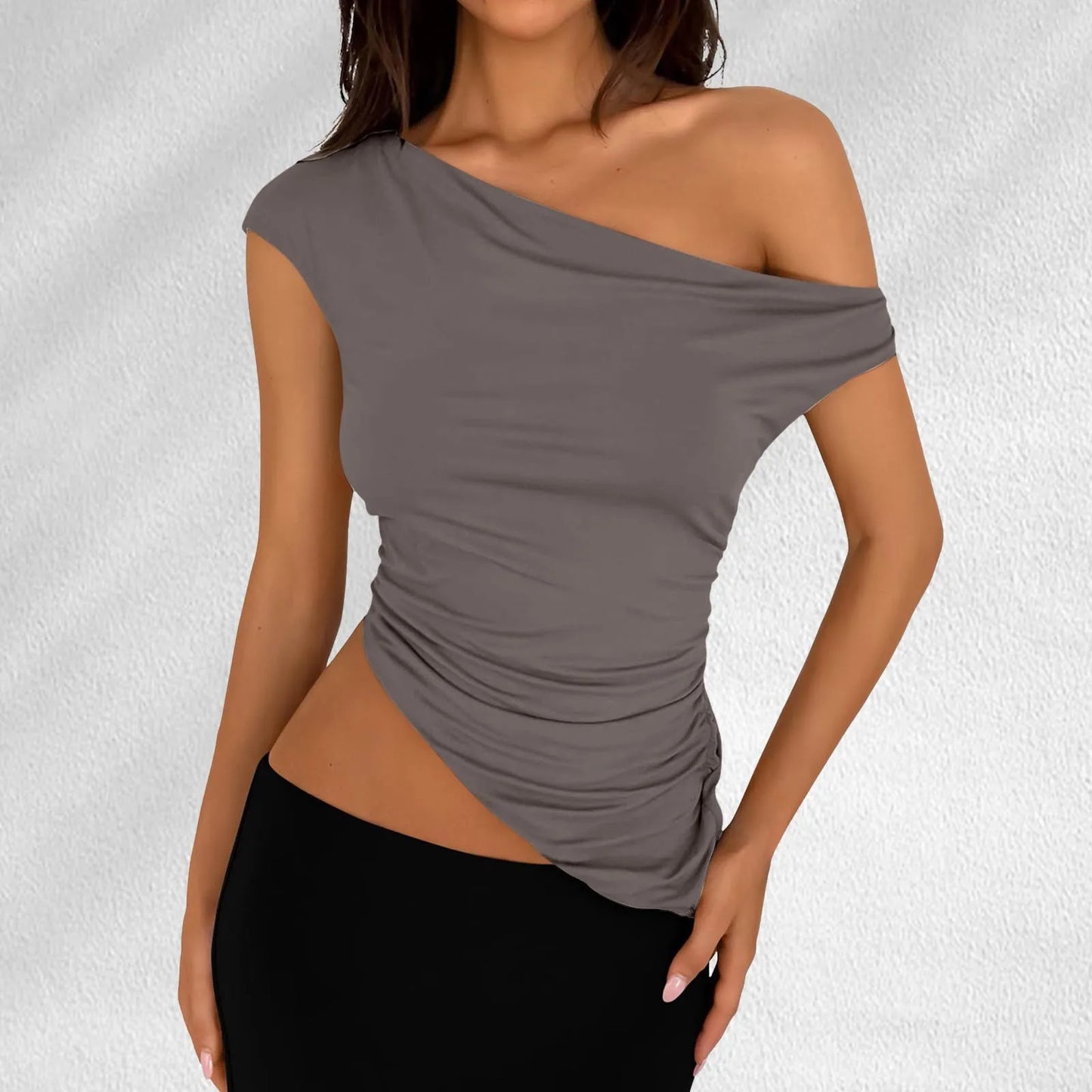 Off Shoulder T-Shirts Vest