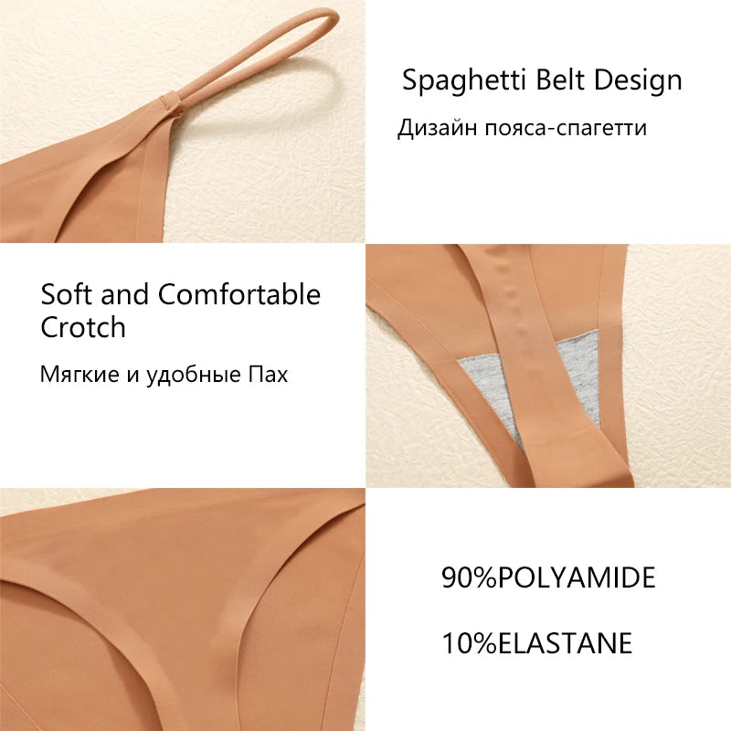 3Pcs Seamless Thongs Pants