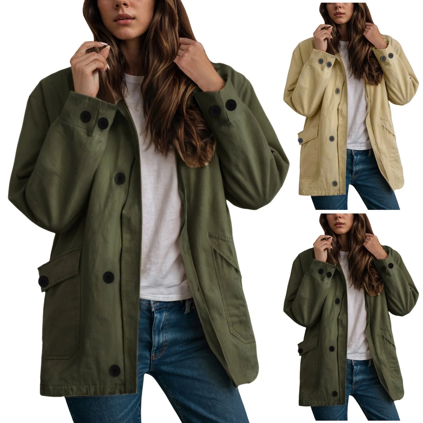 Oversized Barn Button Jacket