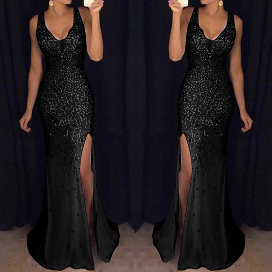 Elegant Sequin Prom Dress