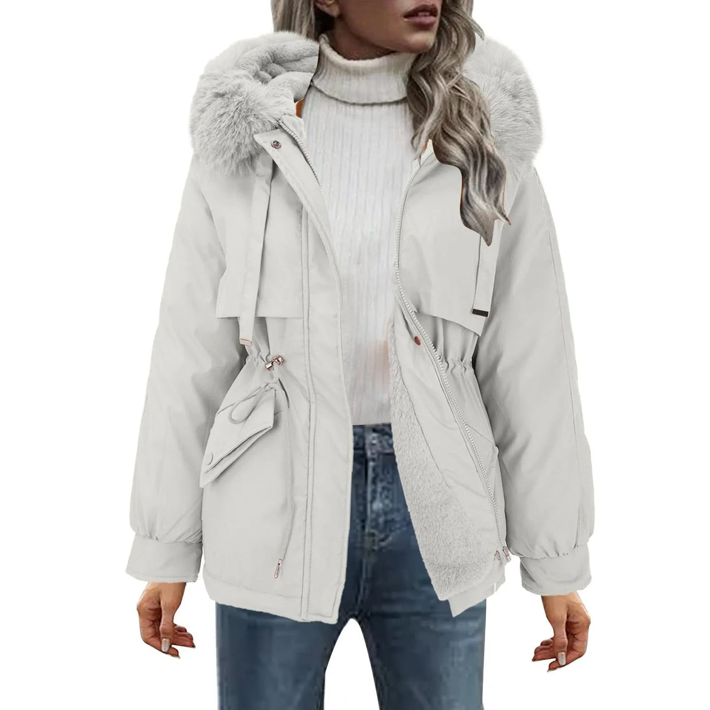 Snow Wear Medium Coat For Women