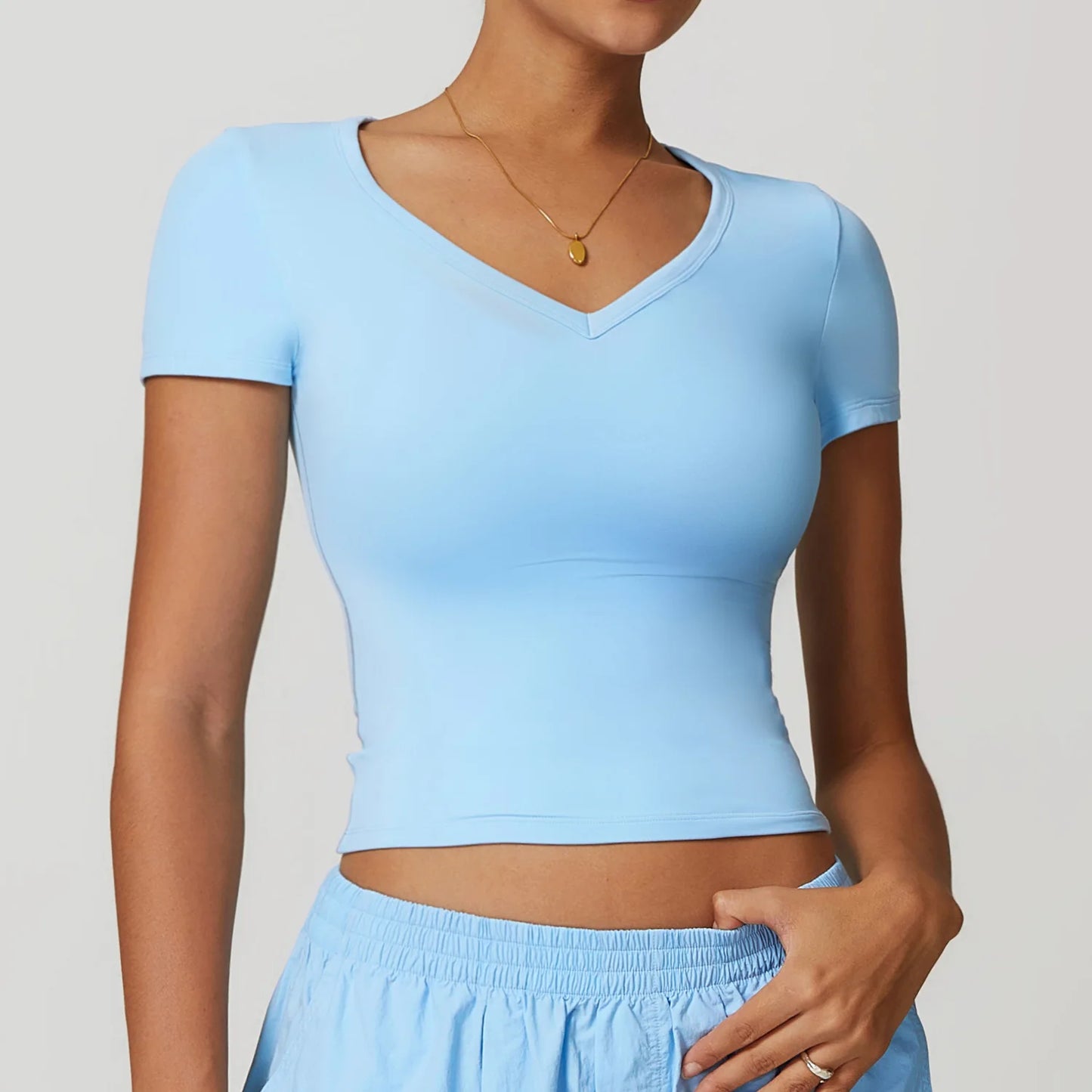 Slim Gym Short Top Shirt