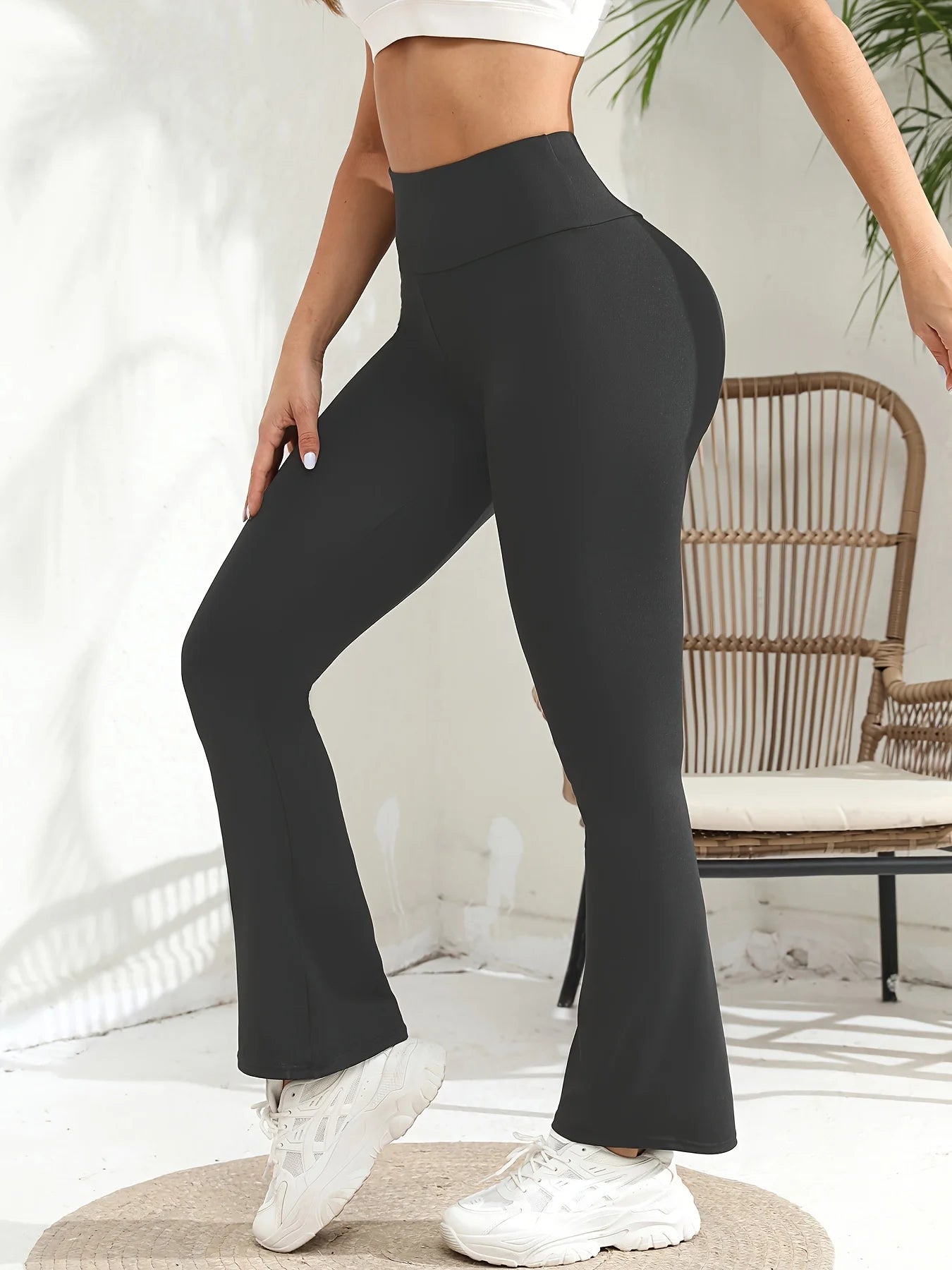 Flared High Waisted Pants