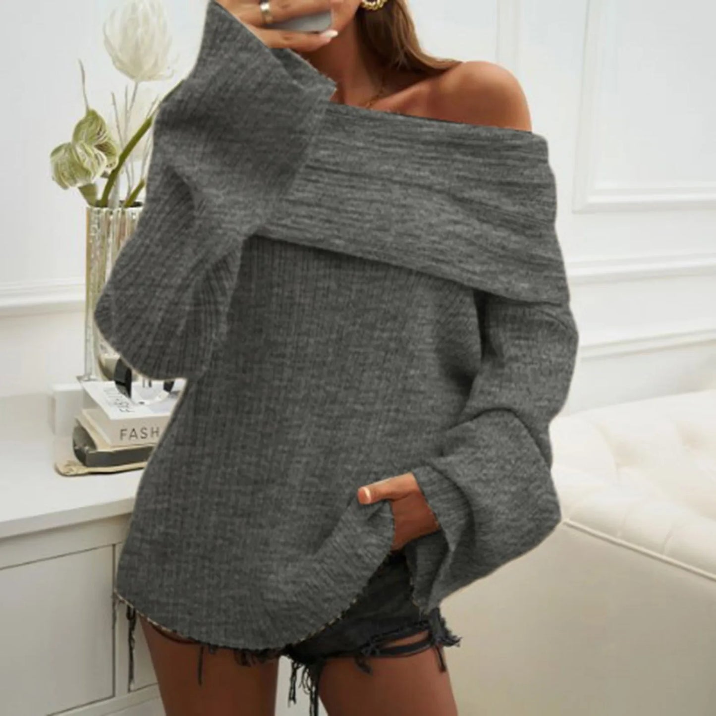 Oversized Knit Sexy Sweater