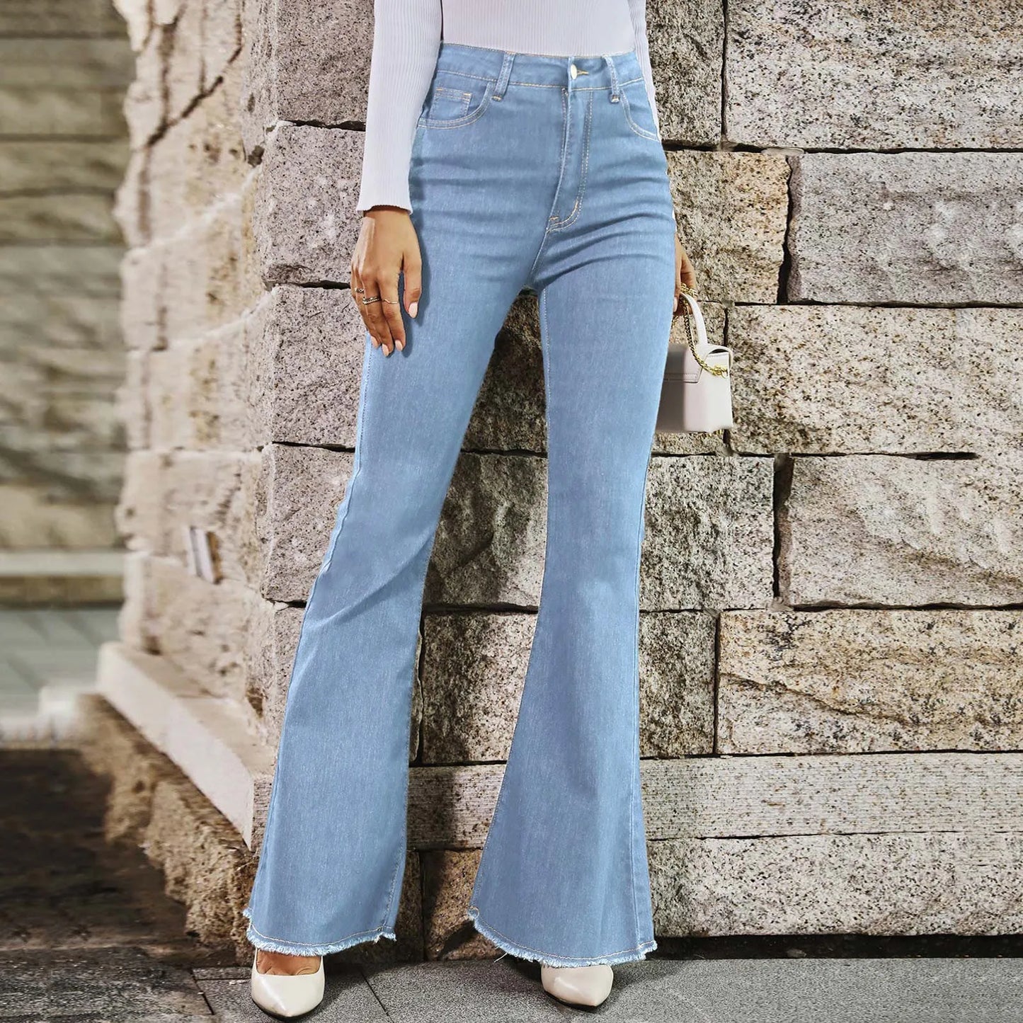 High Waist Wide Leg Trousers