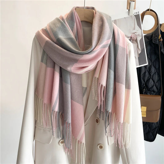 Women's Warm Cashmere Blanket Scarf