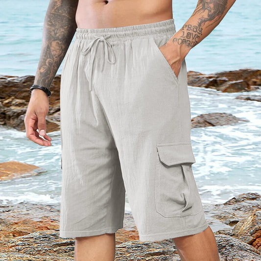 Casual Elastic Waistband Shorts