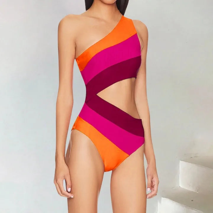 Women's Cutout Color Block Swimwear