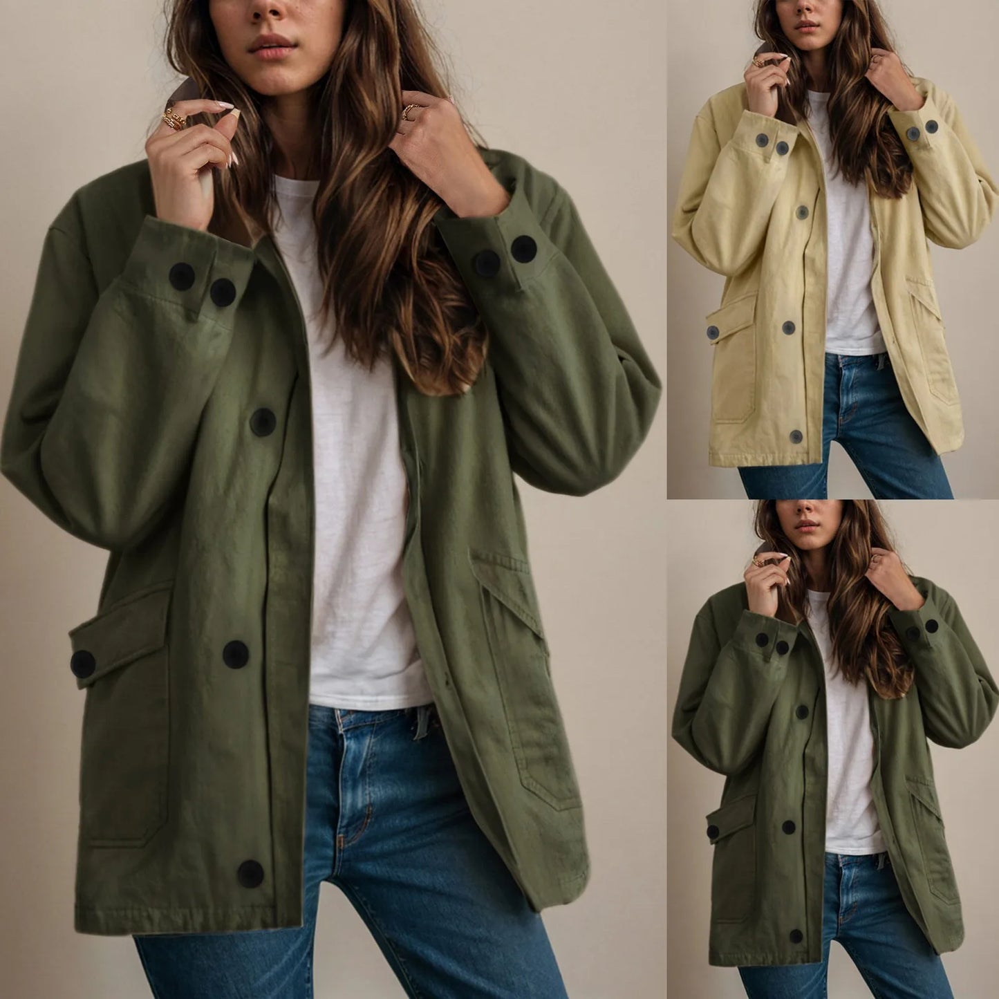 Oversized Barn Button Jacket