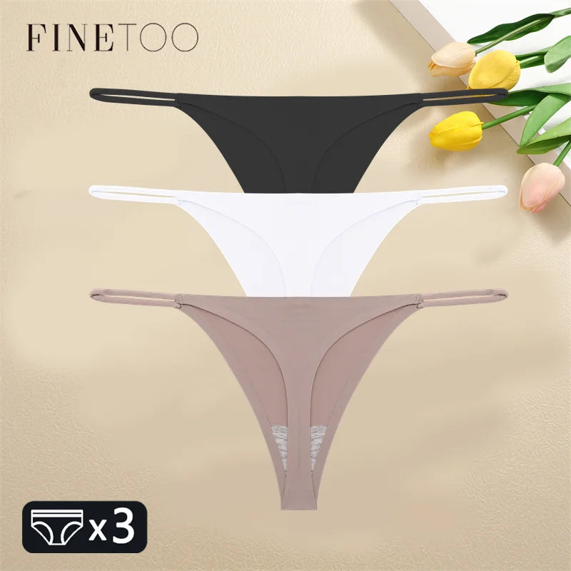 3Pcs Seamless Thongs Pants