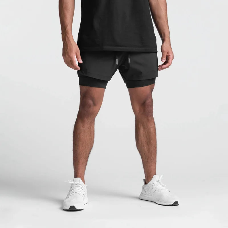 New Breathabledouble Layersport Shorts