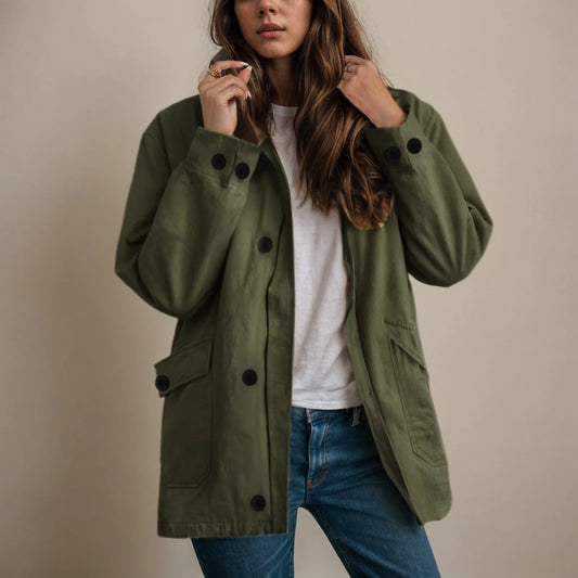 Oversized Barn Button Jacket