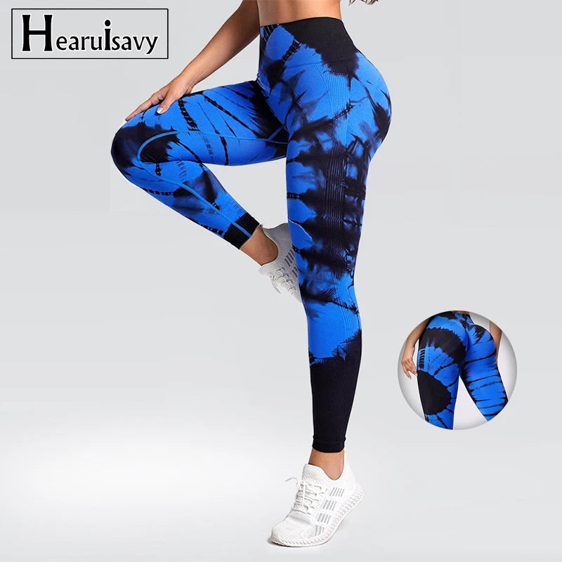 Tie-Dye Seamless Yoga Leggings Pants