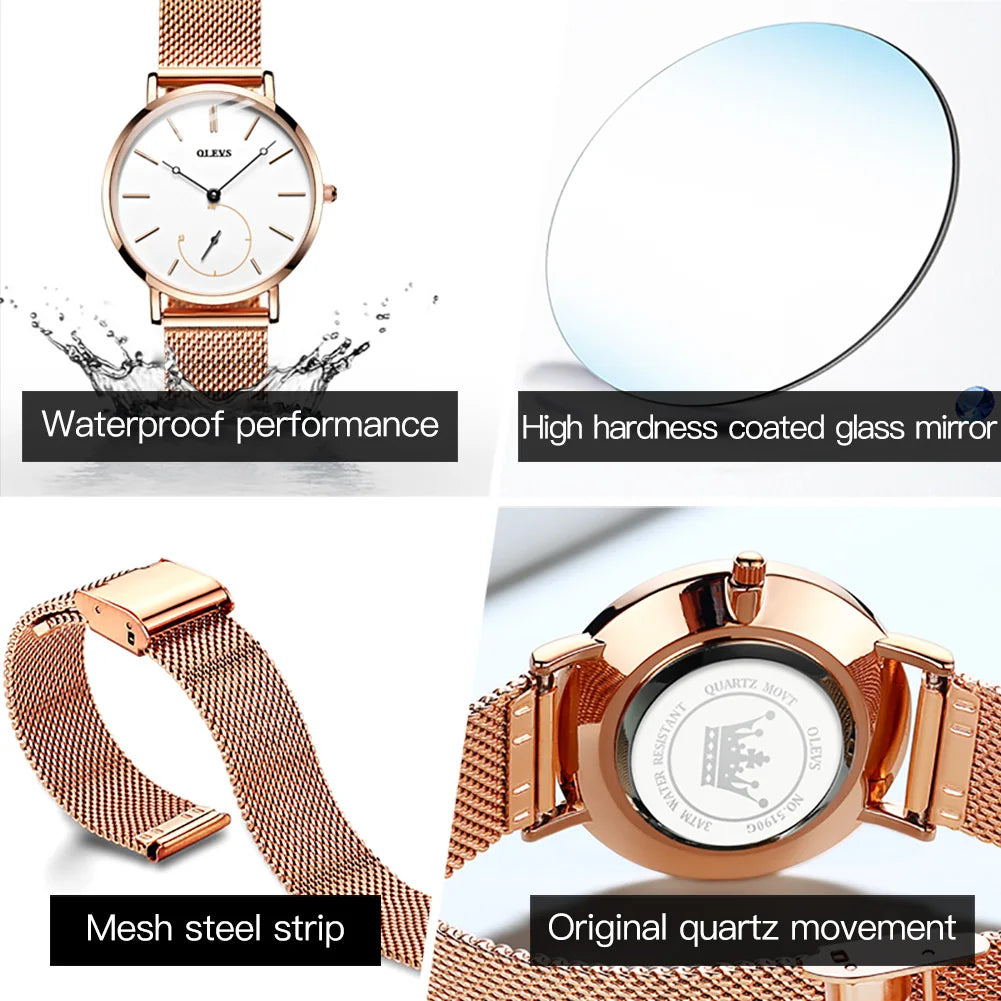 Steel Band Quartz Watch for Women