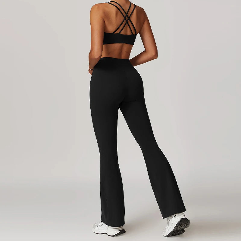 Casual Flared Sports Suit Pants