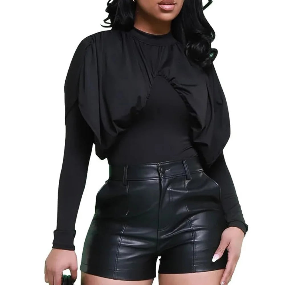 Women's Faux Leather Shorts Sexy
