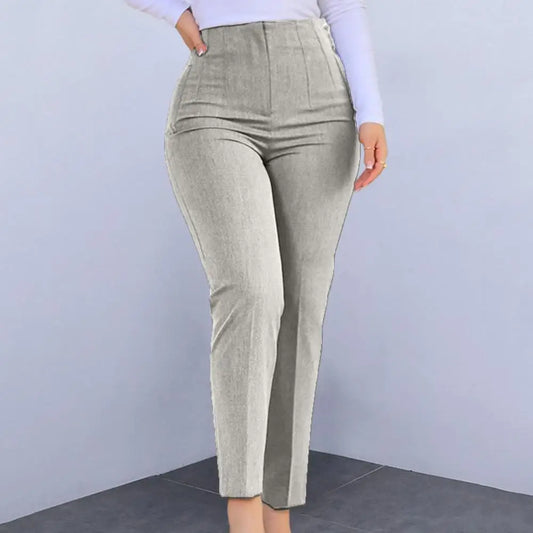 Ninth-Length High Waist Trousers