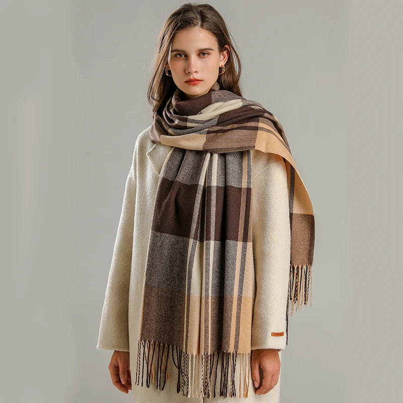Women's Warm Cashmere Blanket Scarf