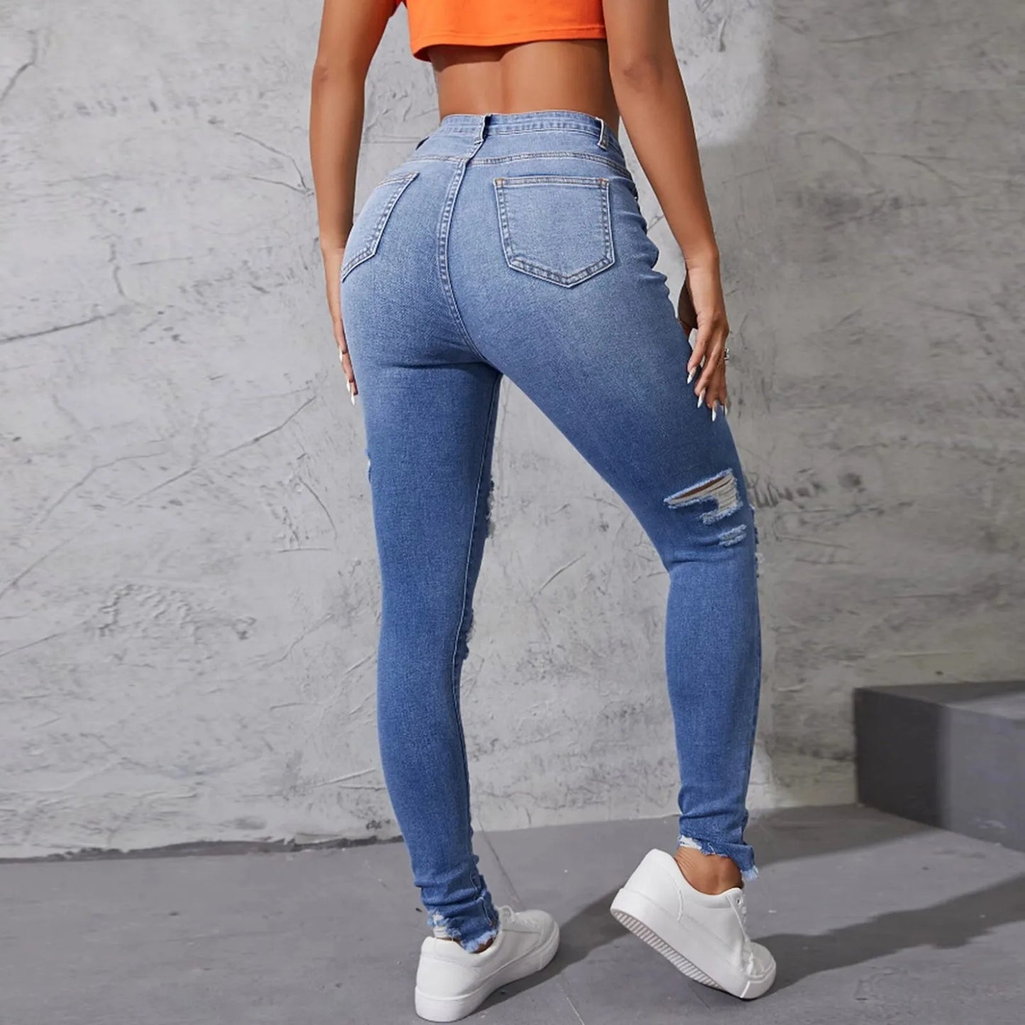 Hole Jeans Trousers