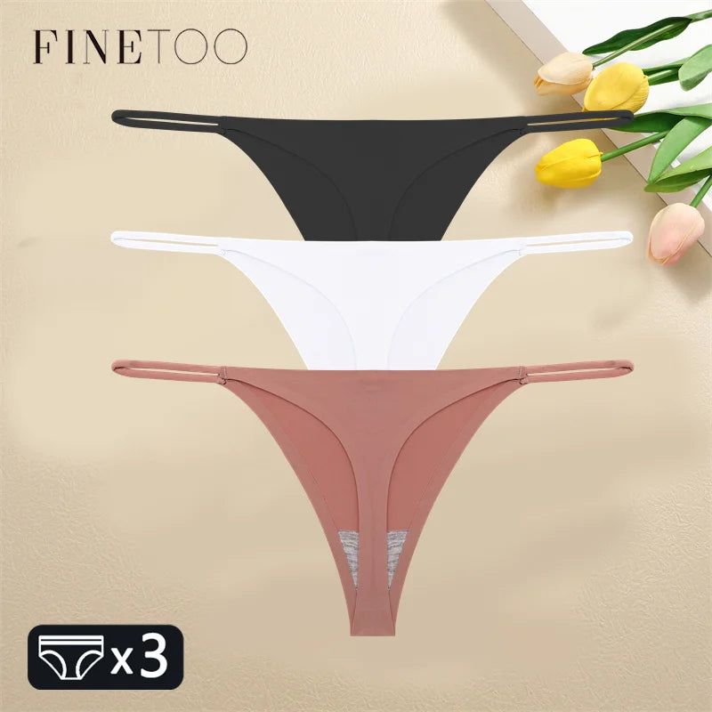 3Pcs Seamless Thongs Pants