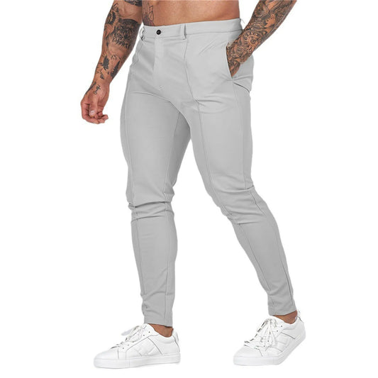 Summer Elastic Straight Trousers