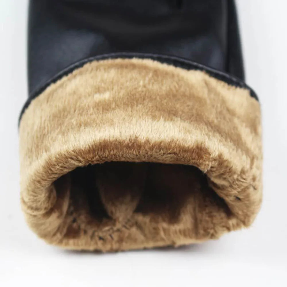 Soft Leather Gloves for Winter