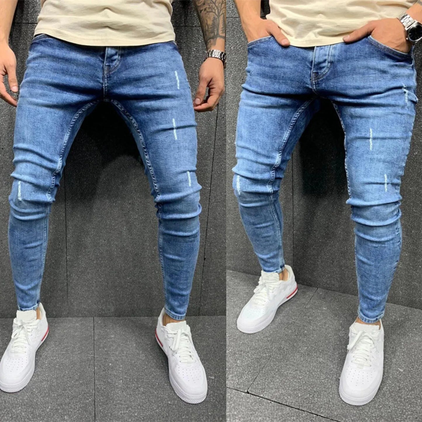 Jeans Denim Distressed Pants