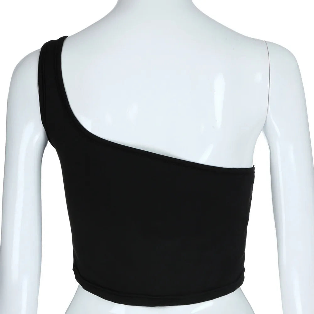 One Shoulder Halter Shirt