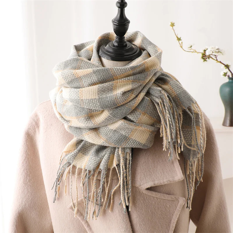 Women's Warm Cashmere Blanket Scarf