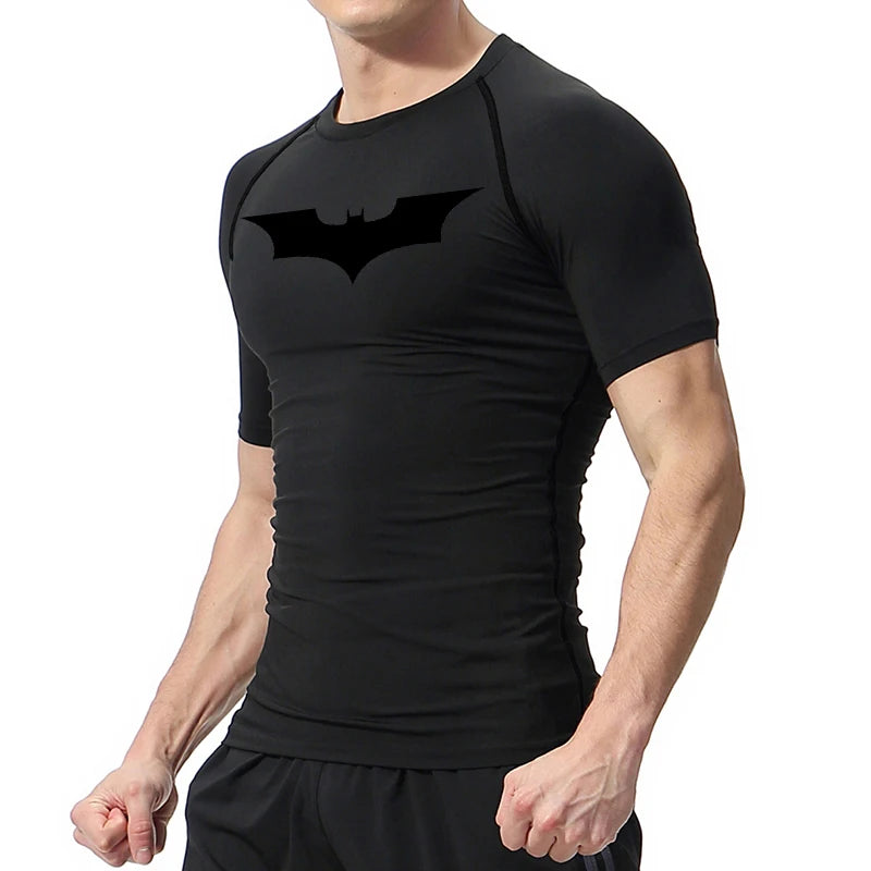 Bat Print Compression Shirts Shirt