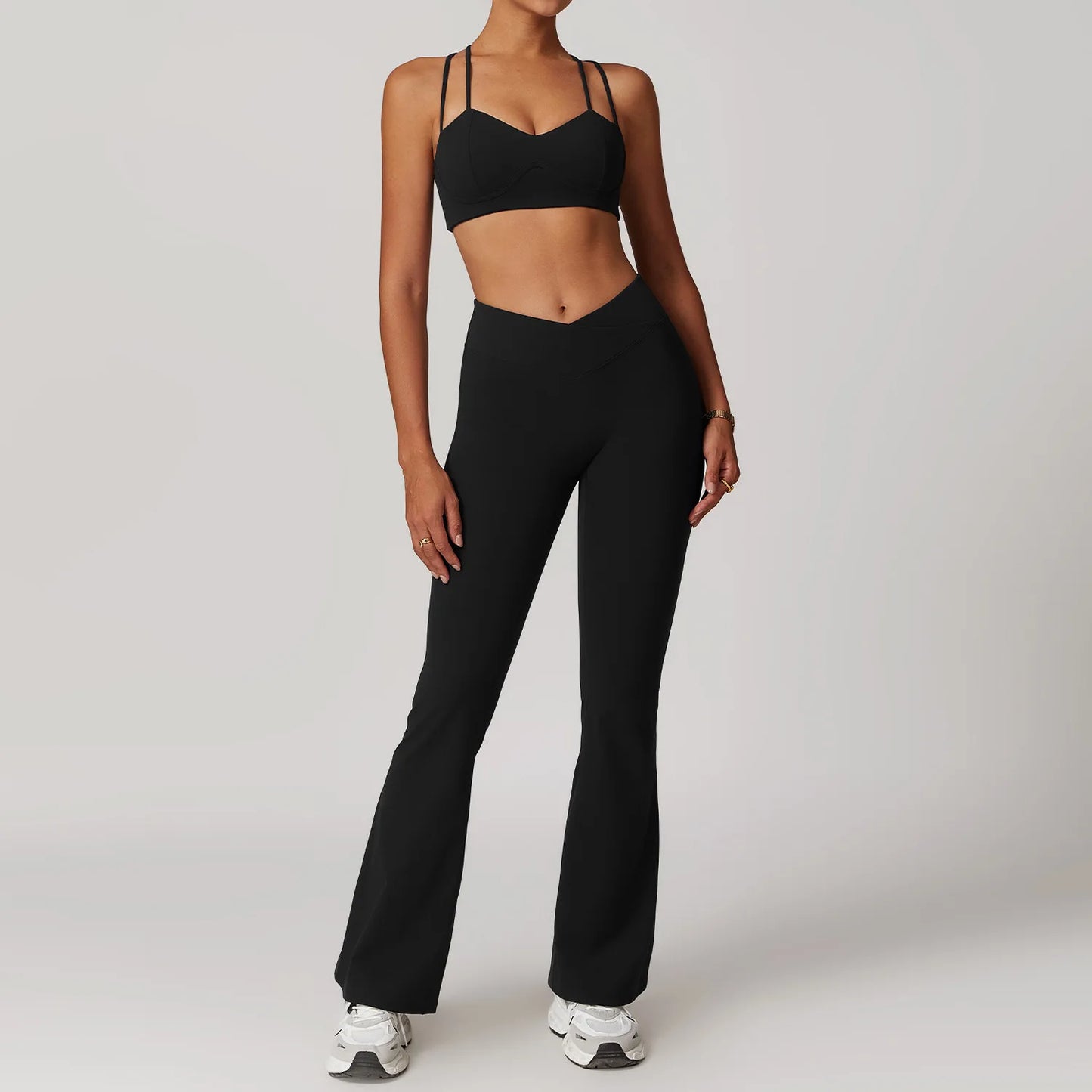 Casual Flared Sports Suit Pants