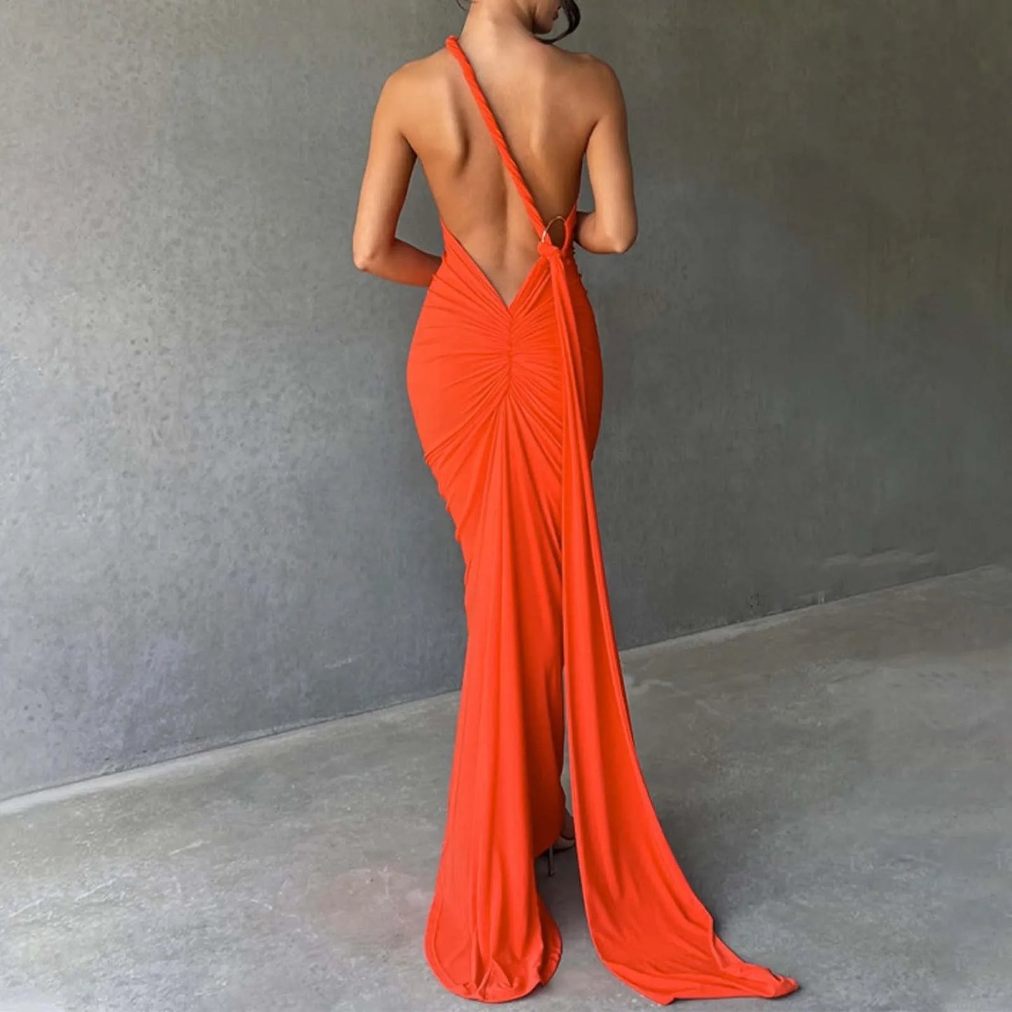 Sexy One Shoulder Backless Dress