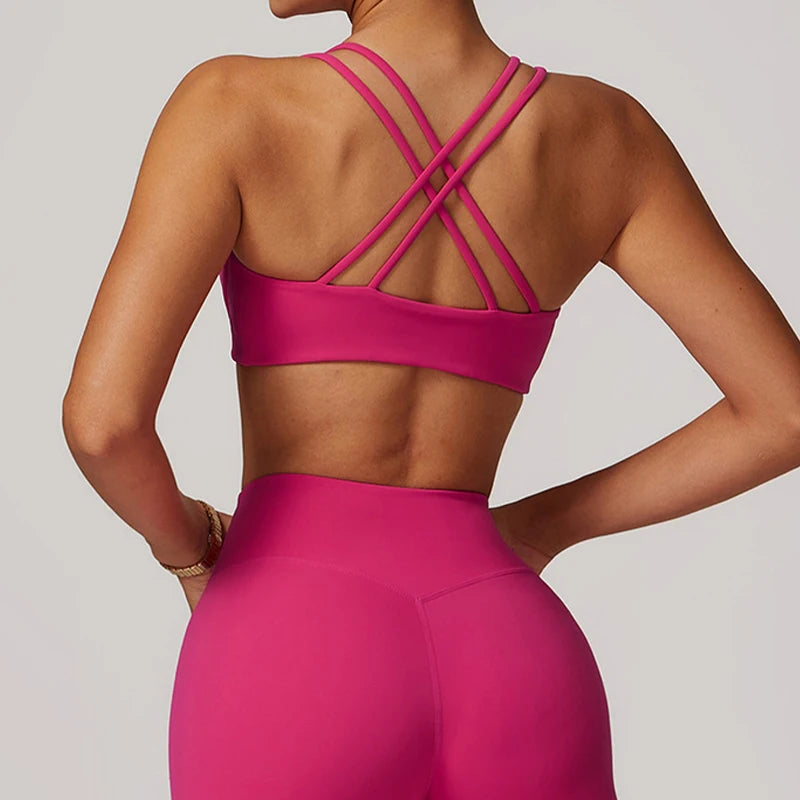 Quick-Dry Yoga Bra Cross Tank Top