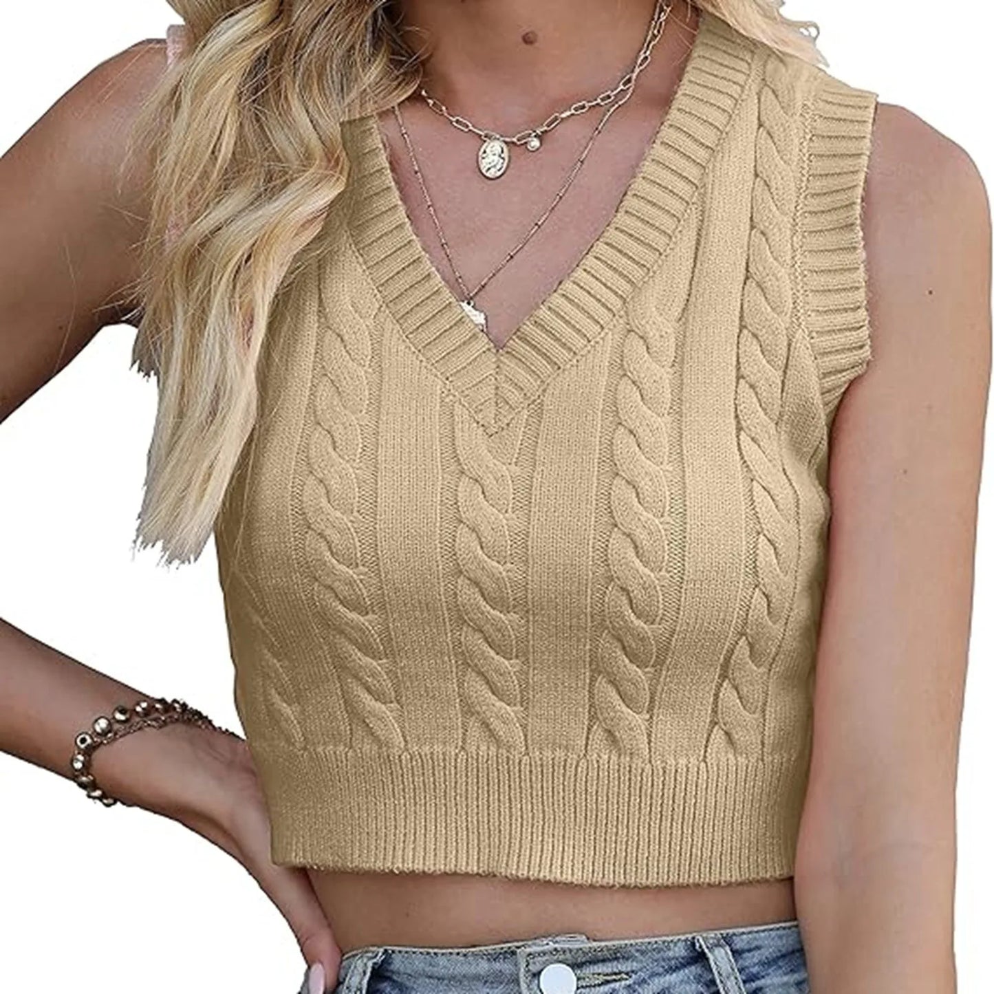 Fashionable Casual Sleeveless Sweater